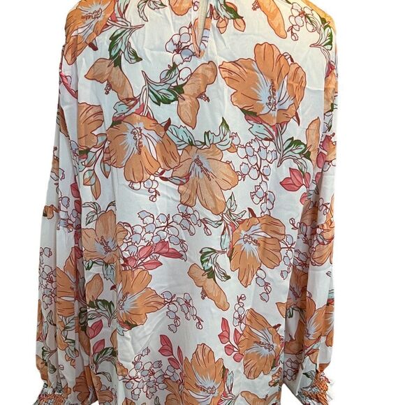 Beautiful far Eastern inspired print blouse. NWOT size extra large.. - Picture 4 of 9